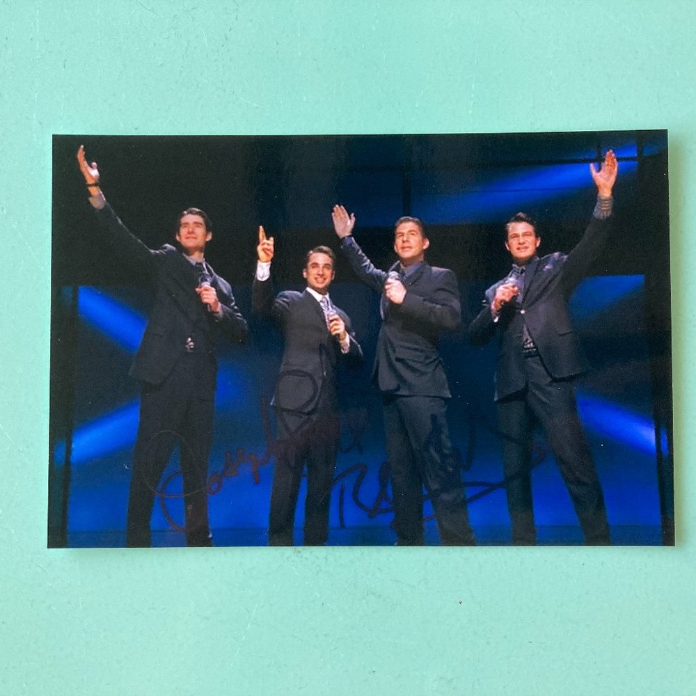 Joseph Leo Bwarie & Richard H. Blake Signed 6” X4” Photo Broadway Jersey Boys